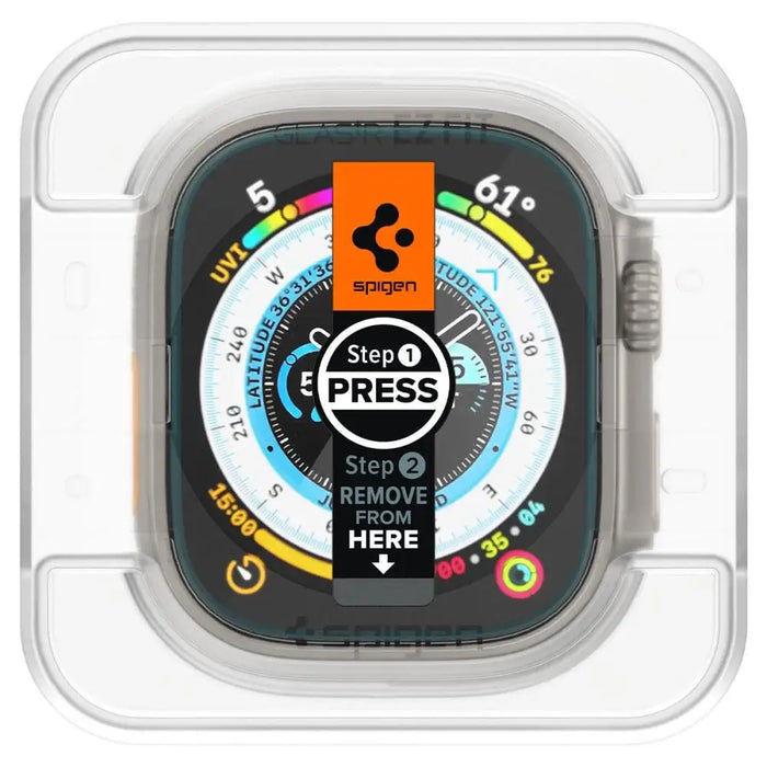 Spigen Glas.tR EZ Fit tempered glass for Apple Watch Ultra / Ultra 2 (49 mm) - 2 pcs. - Cell phone tempered