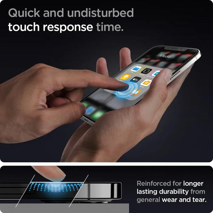 Spigen Glas.tR EZ Fit Tempered Glass for iPhone 12 / iPhone 12 Pro - 2 pcs. - Cell phone tempered glass<<<HurtelXML