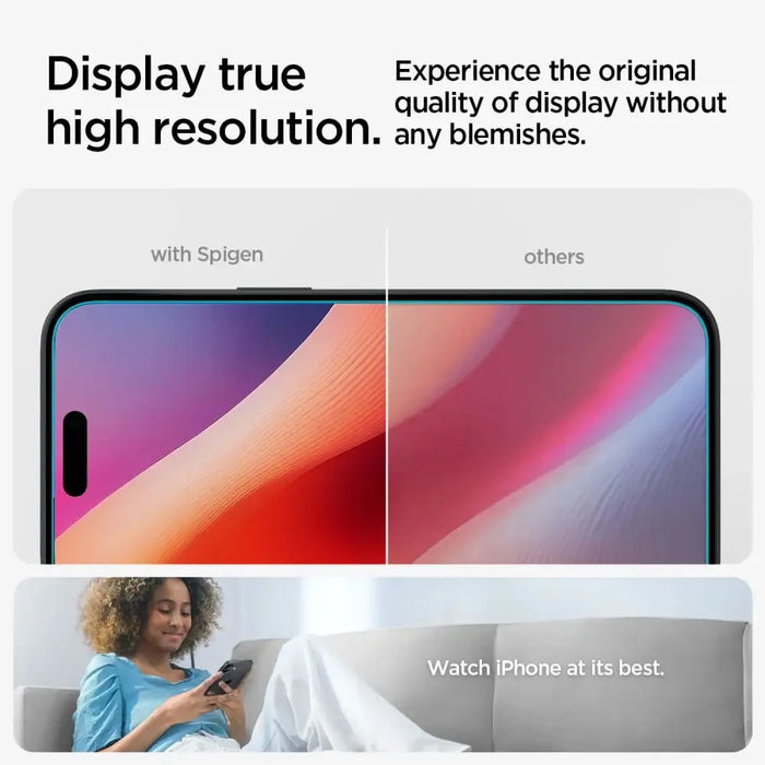Spigen Glas.tR EZ Fit Tempered Glass for iPhone 15 / 16 - Cell phone tempered glass<<<HurtelXML