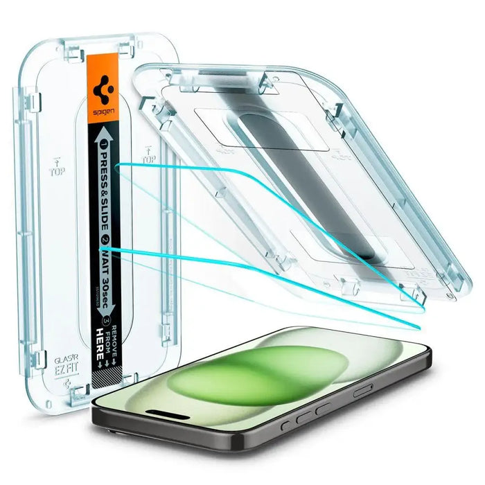 Spigen Glas.tR EZ Fit Tempered Glass for iPhone 15 Plus / 16 Plus - 2 pcs. - Cell phone tempered glass<<<HurtelXML