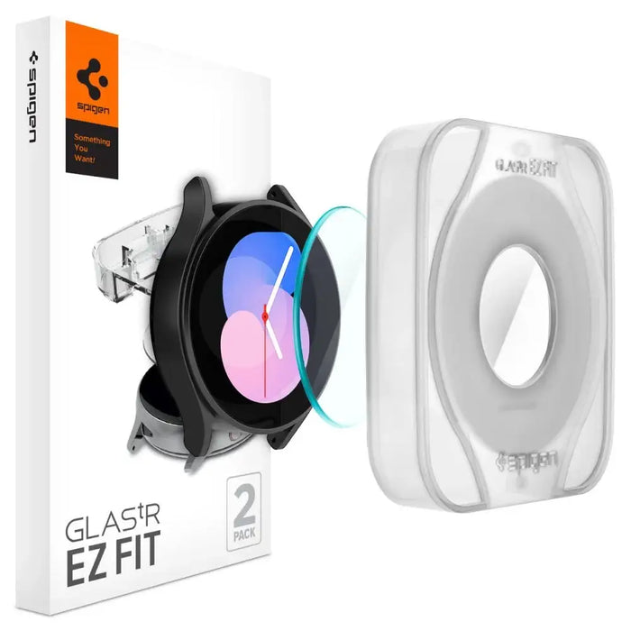 Spigen Glas.tR EZ Fit tempered glass for Samsung Galaxy Watch 4 / 5 (40 mm) - 2 pcs. - Cell phone tempered