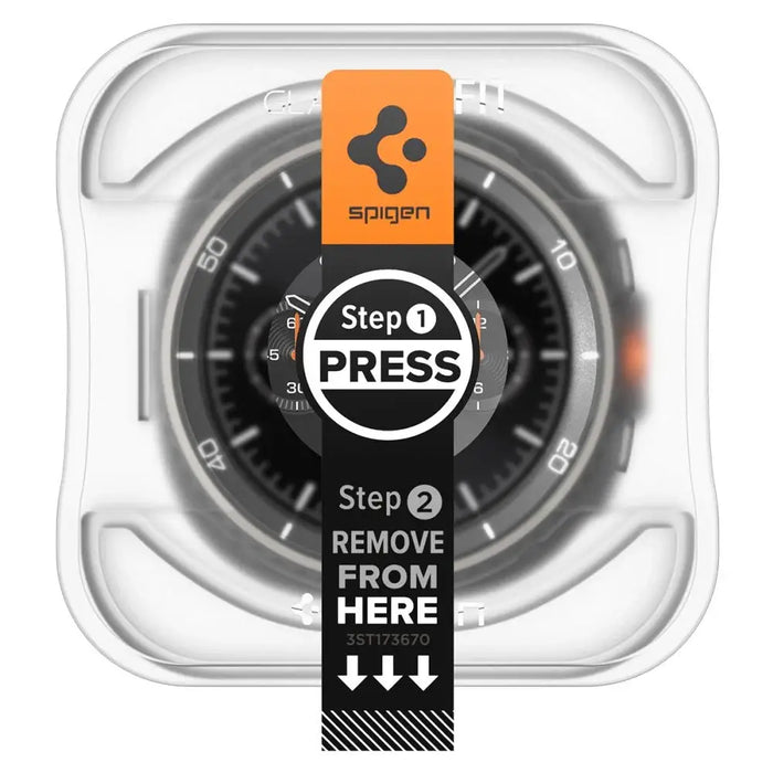 Spigen Glas.TR ”Ez-Fit” Tempered Glass for Samsung Galaxy Watch 8 46mm - Transparent - Cell phone tempered