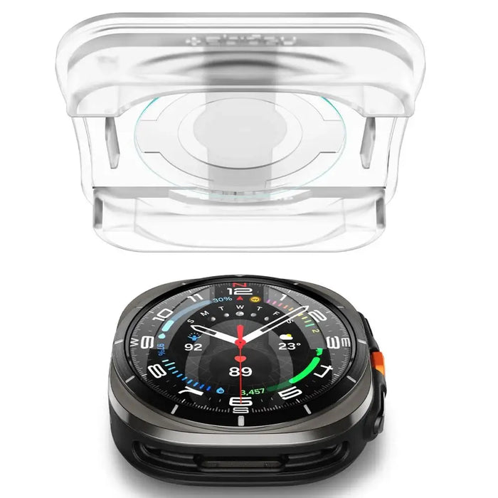 Spigen Glas.TR EZ Fit Tempered Glass for Samsung Galaxy Watch Ultra (47mm) - Clear (2-pack) - Cell phone tempered