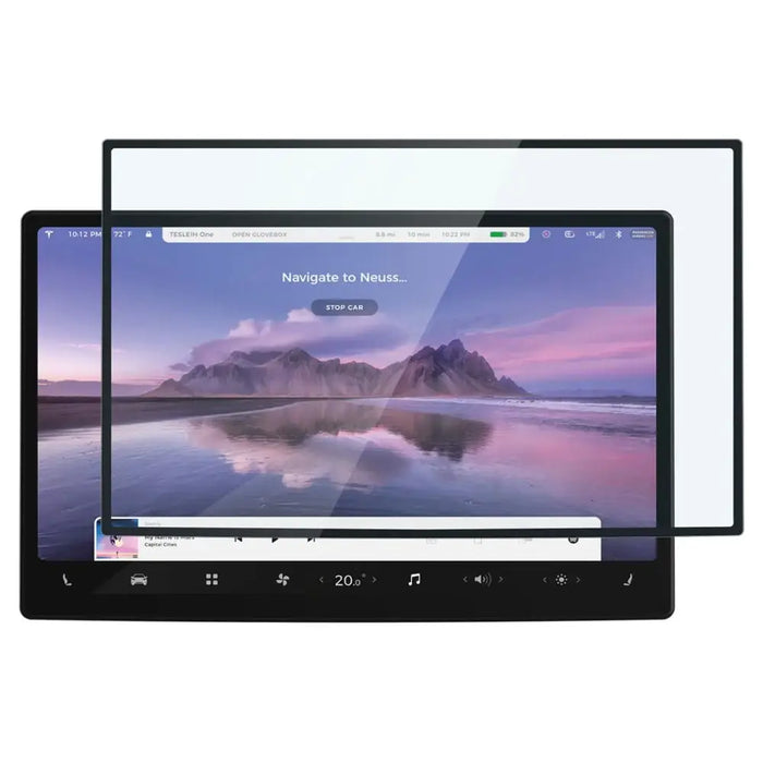 Spigen Glas.tR EZ Fit Tempered Glass for Tesla Model X 2022 / Model S 2021 - Black - Cell phone tempered