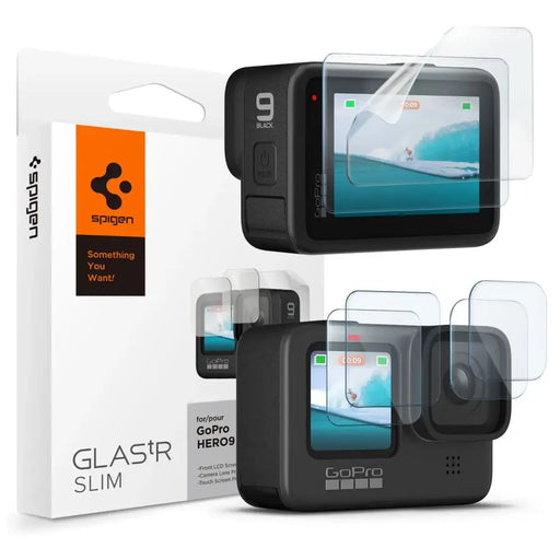 Spigen Glass.tR Slim Tempered Glass + Film 2-Set for GoPro Hero 9 / 10 / 11 / 12 - Transparent - Cell phone tempered