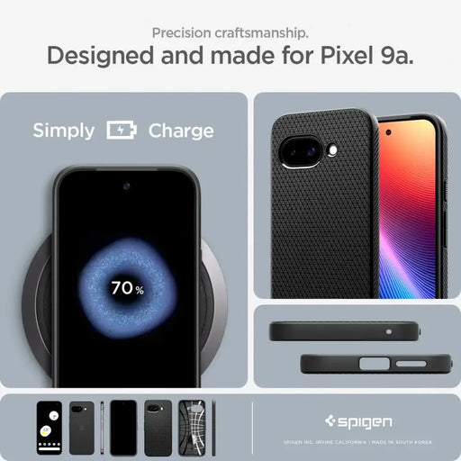 Spigen Liquid Air Case for Google Pixel 9A - Matte Black - Cell phone cases and covers<<<HurtelXML
