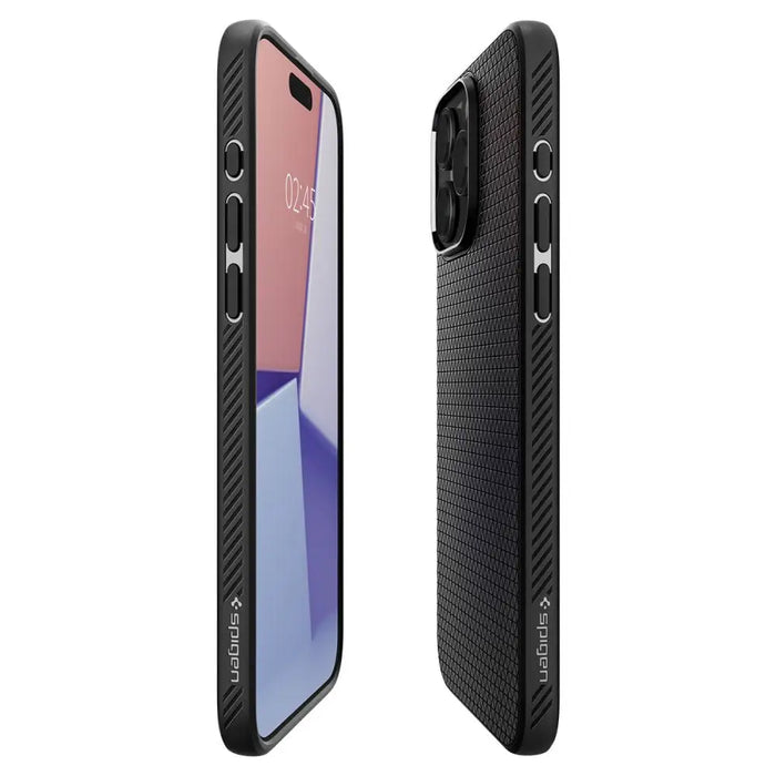Spigen Liquid Air Case for iPhone 15 Pro Max - Matte Black - Cell phone cases and covers<<<HurtelXML