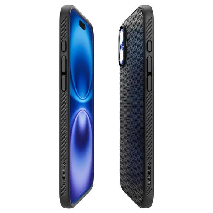 Spigen Liquid Air Case for iPhone 16 Plus - Black - Cell phone cases and covers<<<HurtelXML