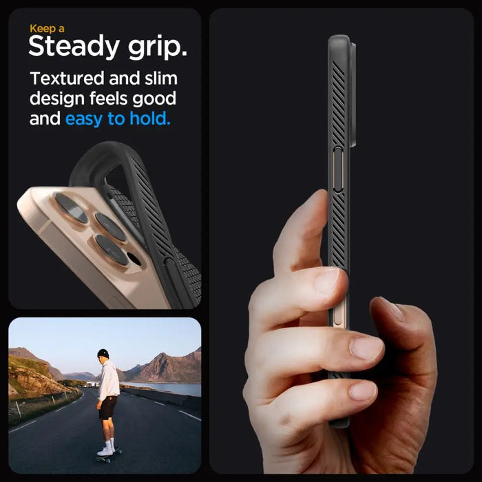 Spigen Liquid Air Case for iPhone 16 Pro Max - Black - Cell phone cases and covers<<<HurtelXML