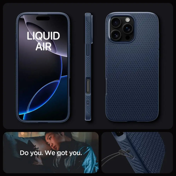 Spigen Liquid Air Case for iPhone 16 Pro Max - Blue - Cell phone cases and covers<<<HurtelXML