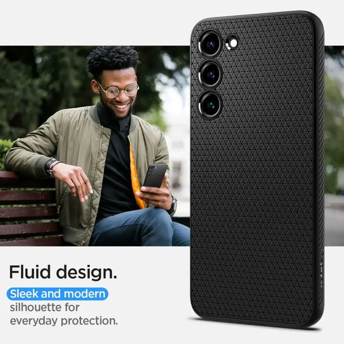Spigen Liquid Air Case for Samsung Galaxy S23+ - Matte Black - Cell phone cases and covers<<<HurtelXML