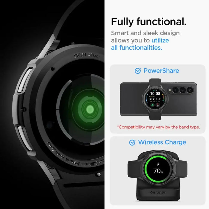 Spigen Liquid Air Case for Samsung Galaxy Watch 6 Classic (47mm) - Matte Black - Cell phone cases and covers<<<HurtelXML