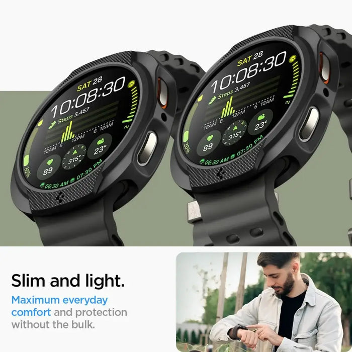 Spigen Liquid Air Case for Samsung Galaxy Watch 8 40mm - Matte Black - Cell phone cases and covers<<<HurtelXML