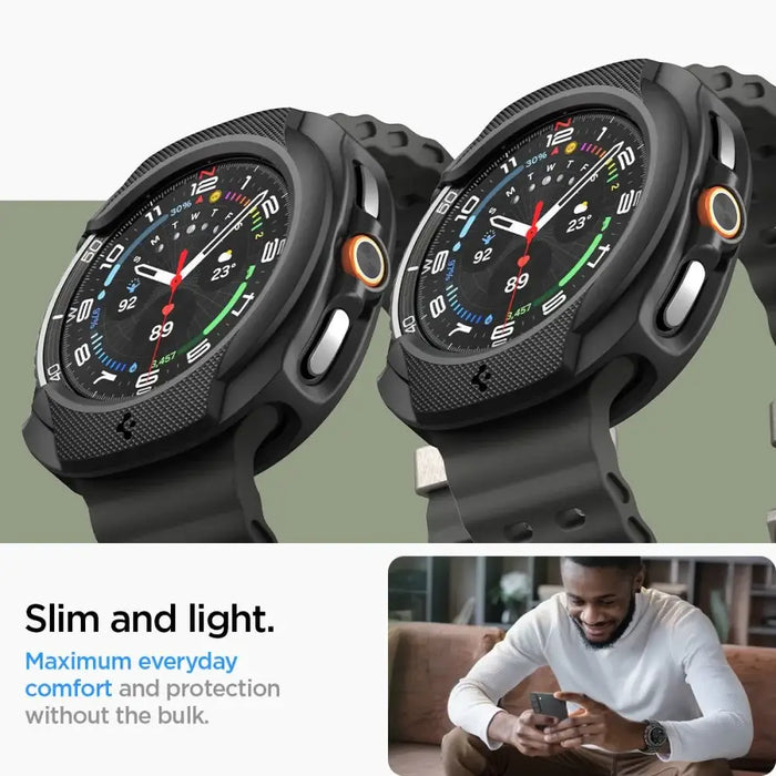 Spigen Liquid Air Case for Samsung Galaxy Watch 8 Classic 46mm - Black - Cell phone cases and covers<<<HurtelXML