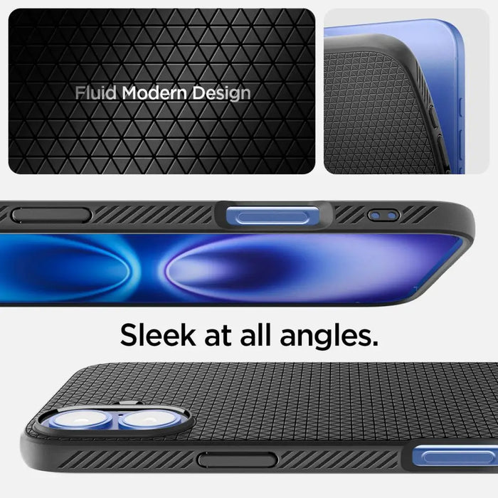 Spigen Liquid Air iPhone 16 Case - Black - Cell phone cases and covers<<<HurtelXML