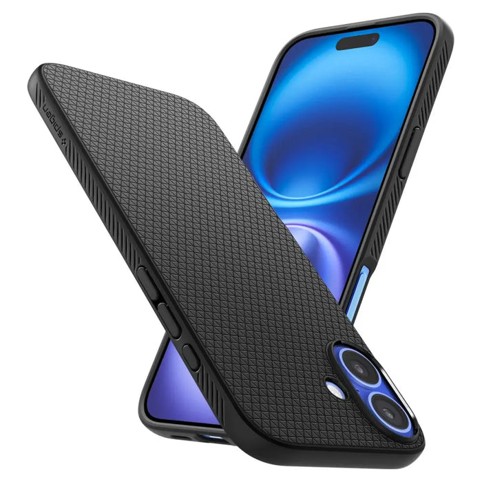 Spigen Liquid Air iPhone 16 Case - Black - Cell phone cases and covers<<<HurtelXML