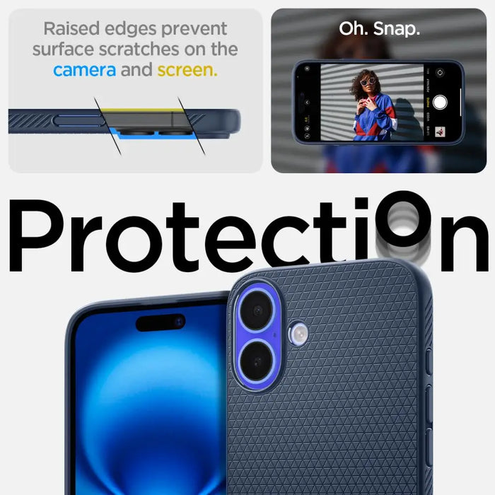 Spigen Liquid Air iPhone 16 Case - Blue - Cell phone cases and covers<<<HurtelXML
