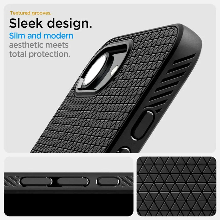 Spigen Liquid Air iPhone 16e Case - Matte Black - Cell phone cases and covers<<<HurtelXML
