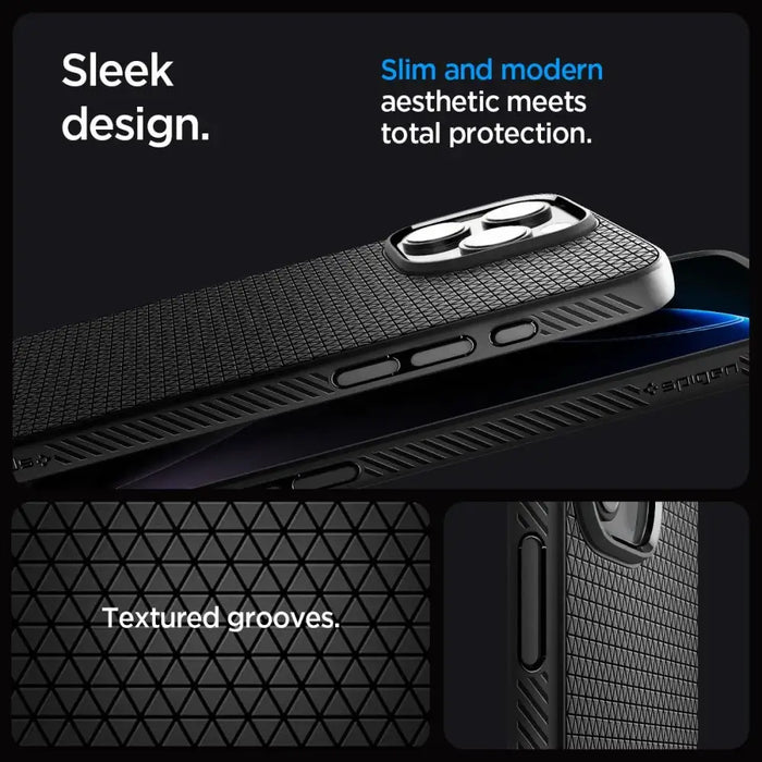 Spigen Liquid Air ’T’ MagSafe case for iPhone 16 Pro - matte black - Cell phone cases and covers<<<HurtelXML