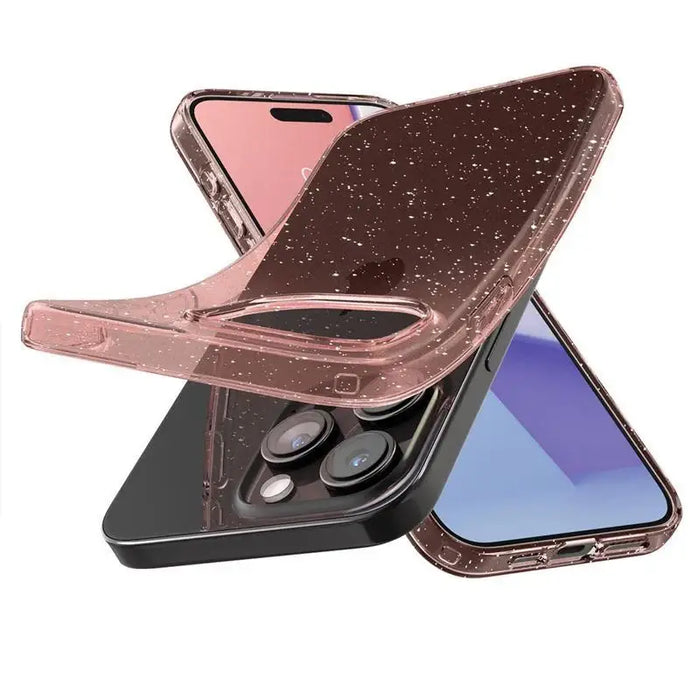 Spigen Liquid Crystal Glitter iPhone 15 Pro Case - Pink/Clear - Cell phone cases and covers<<<HurtelXML