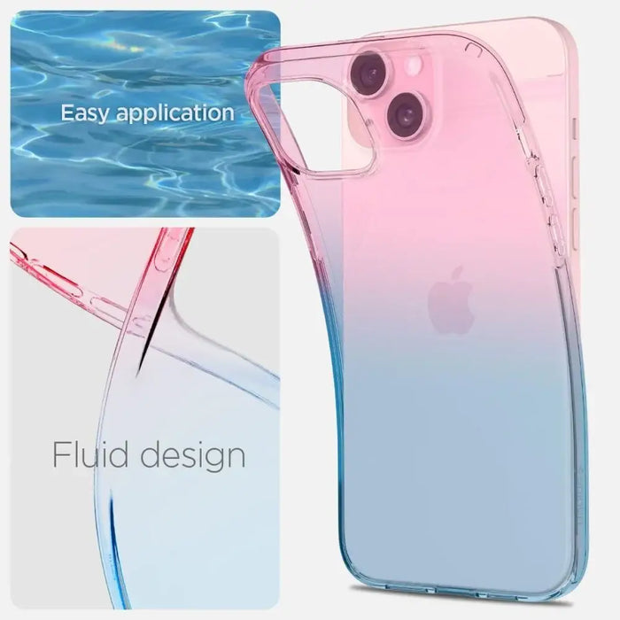 Spigen Liquid Crystal iPhone 15 Case - Pink/Blue - Cell phone cases and covers<<<HurtelXML