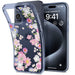 Spigen Liquid Crystal iPhone 15 Pro Case - Pink and Blue Flowers - Cell phone cases and covers<<<HurtelXML