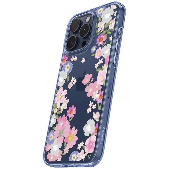 Spigen Liquid Crystal iPhone 15 Pro Case - Pink and Blue Flowers - Cell phone cases and covers<<<HurtelXML
