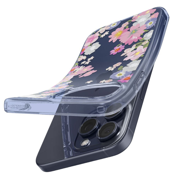 Spigen Liquid Crystal iPhone 15 Pro Case - Pink and Blue Flowers - Cell phone cases and covers<<<HurtelXML