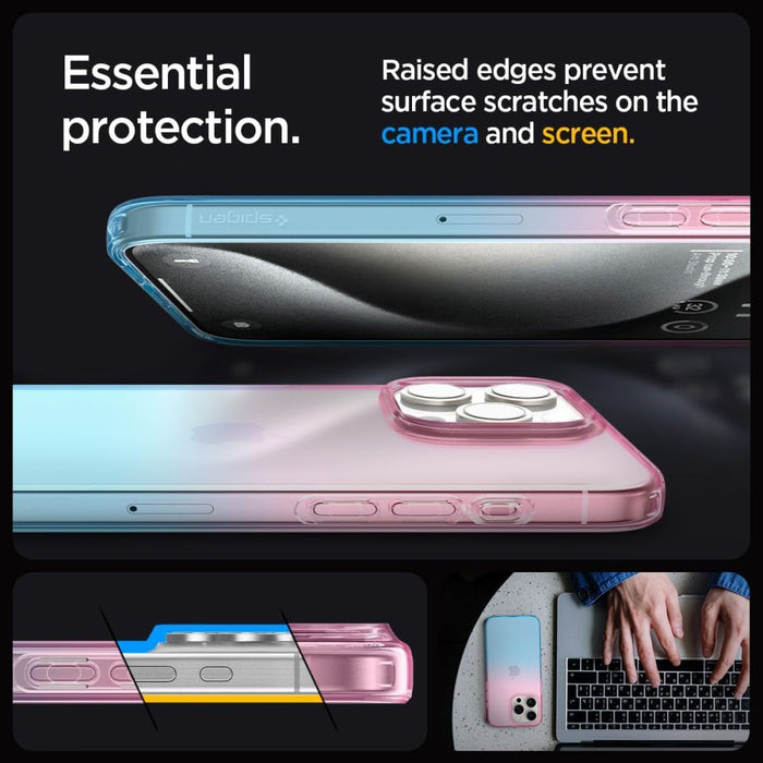 Spigen Liquid Crystal iPhone 15 Pro Case - Pink/Blue - Cell phone cases and covers<<<HurtelXML