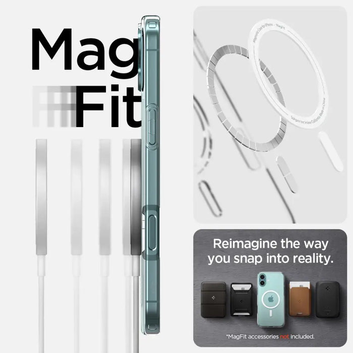 Spigen Liquid Crystal Mag Case with MagSafe for iPhone 16 - Clear - Cell phone cases and covers<<<HurtelXML