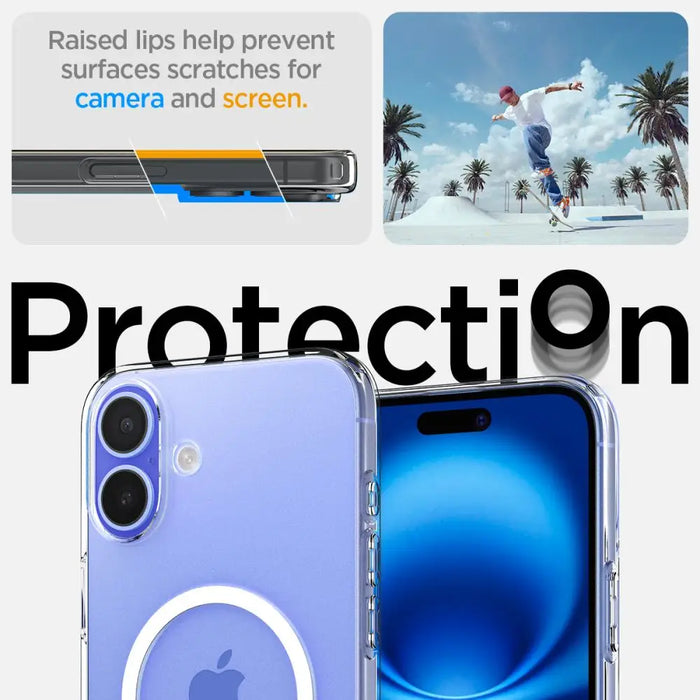 Spigen Liquid Crystal Mag Case with MagSafe for iPhone 16 - Clear - Cell phone cases and covers<<<HurtelXML