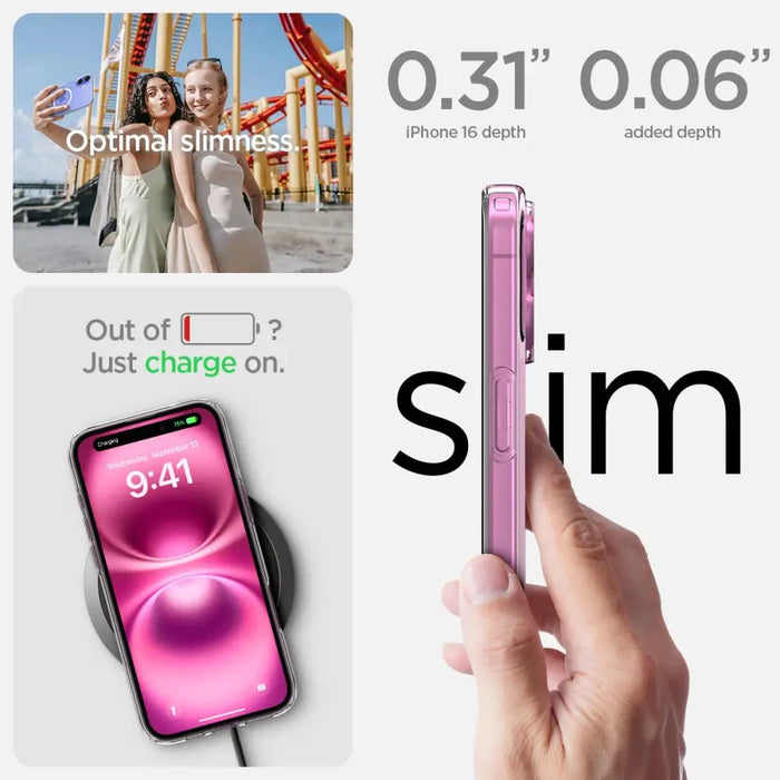 Spigen Liquid Crystal Mag Case with MagSafe for iPhone 16 Plus - Clear - Cell phone cases and covers<<<HurtelXML