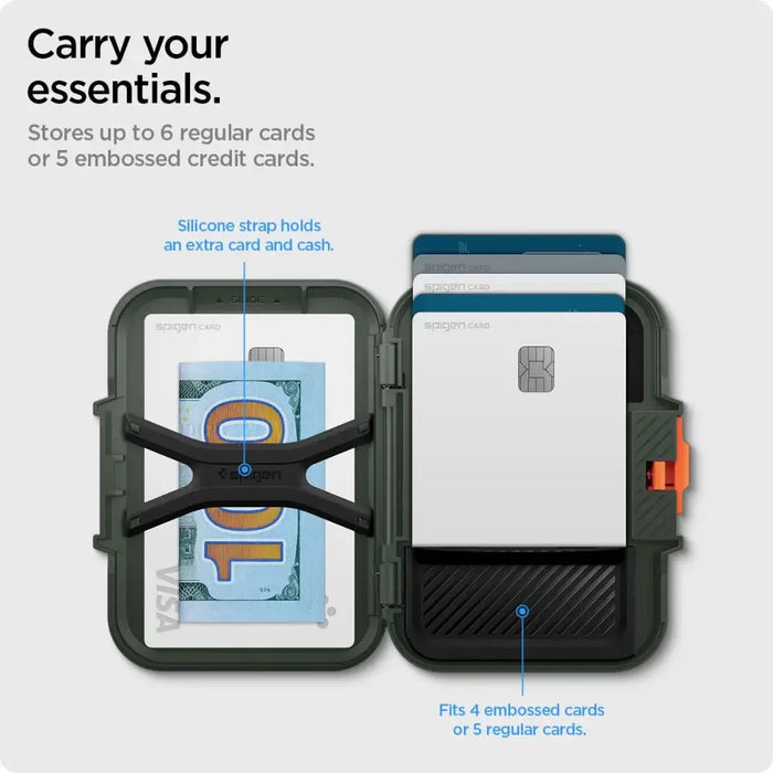 Spigen Lock Fit MagSafe Card Case - Green - Cell phone cases and covers<<<HurtelXML