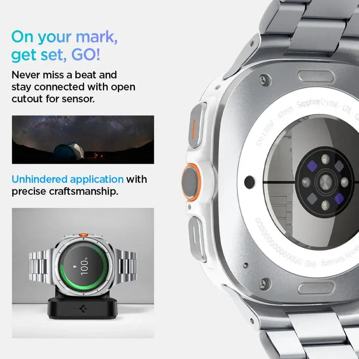 Spigen Modern Fit Band Bracelet for Samsung Galaxy Watch Ultra 47mm - Silver - Other cell phone equipment<<<HurtelXML