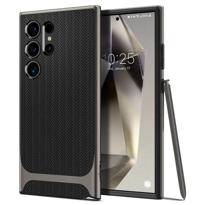 Spigen Neo Hybrid Case for Samsung Galaxy S24 Ultra - Metallic Gray - Cell phone cases and covers<<<HurtelXML