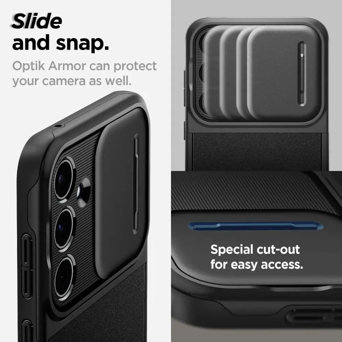 Spigen Optik Armor Case for Samsung Galaxy A55 5G - Black - Cell phone cases and covers<<<HurtelXML