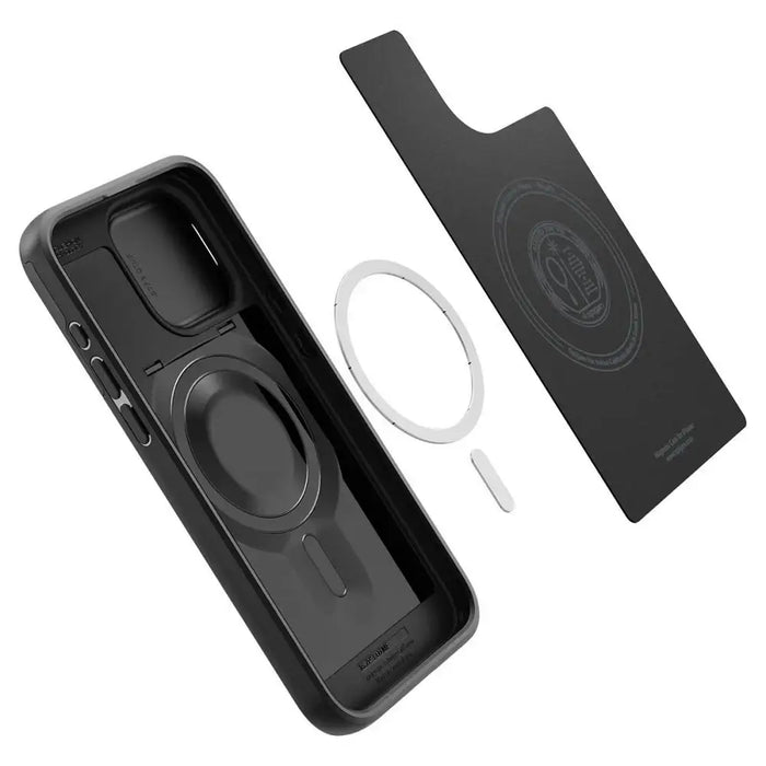 Spigen Optik Armor Mag case with MagSafe for iPhone 15 Pro - black - Cell phone cases and covers<<<HurtelXML