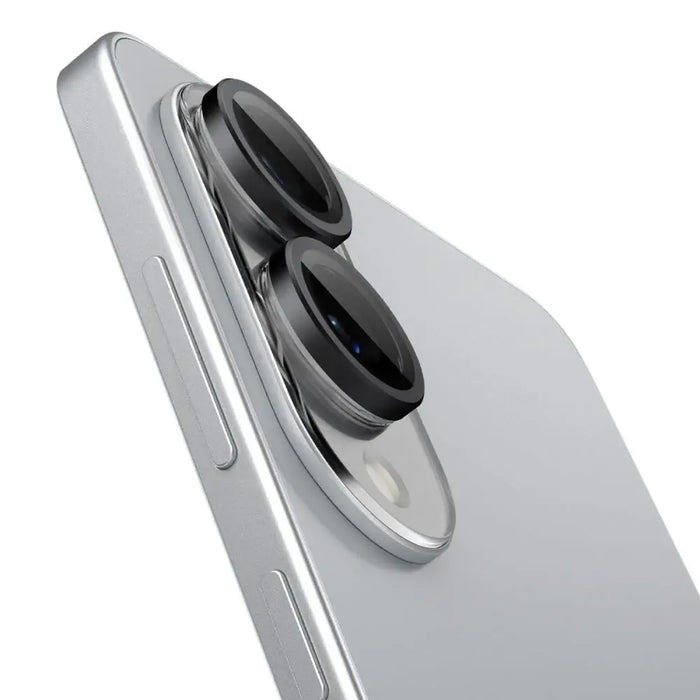 Spigen Optik Pro GLAS.TR ’Ez Fit’ 2-pack Camera Cover for Samsung Galaxy S25 Edge - Black - Cell phone tempered