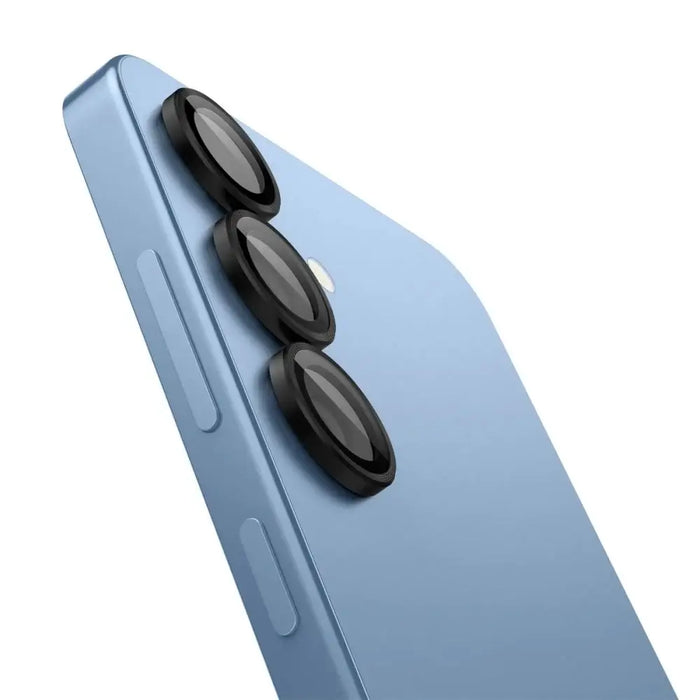 Spigen Optik Pro GLAS.TR EZ FIT 2-pack Camera Cover for Samsung Galaxy S25 - Black - Cell phone tempered