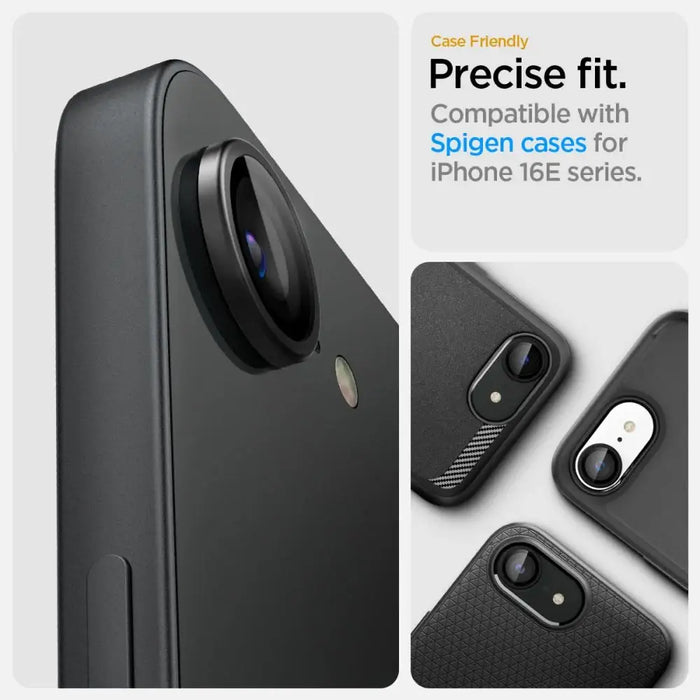 Spigen Optik Pro GLAS.TR ’Ez Fit’ Camera Cover 2-pack for iPhone 16e - Black - Cell phone tempered glass<<<HurtelXML