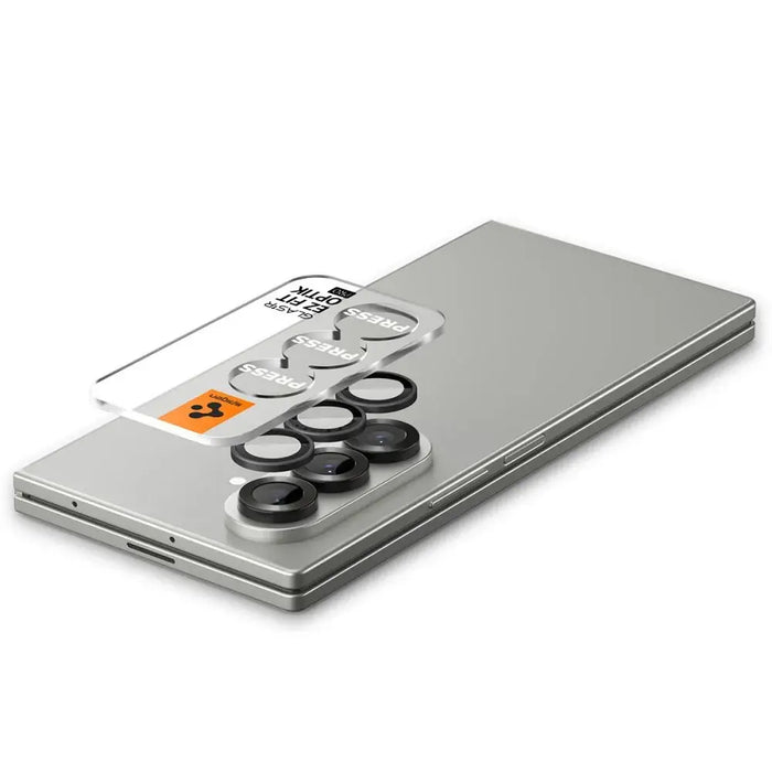 Spigen Optik Pro HD Glas.TR EZ Fit 2-pack Camera Protector for Samsung Galaxy Z Fold 7 - Black - Cell phone tempered