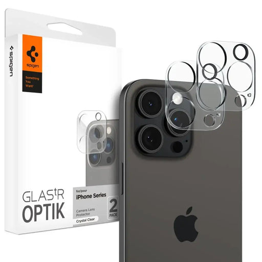 Spigen Optik.tR Camera Protector for iPhone 14 Pro / Pro Max / 15 Pro / Pro Max / 16 Pro / Pro Max - Transparent 2 pcs.