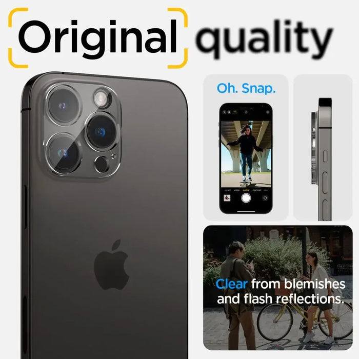 Spigen Optik.tR Camera Protector for iPhone 14 Pro / 14 Pro Max - Transparent 2 pcs. - Cell phone tempered