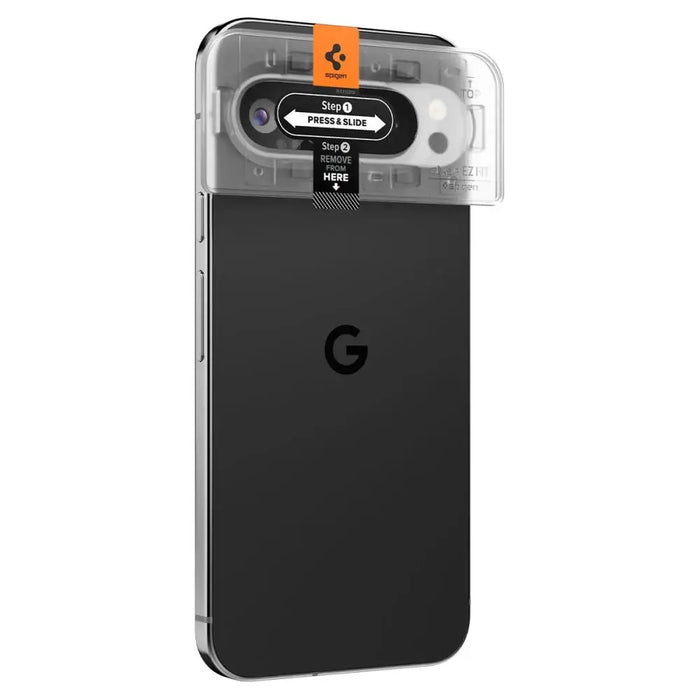 Spigen Optik.tR Ez Fit Tempered Glass Camera Screen Protector for Google Pixel 9 Pro (2-Pack) - Cell phone tempered