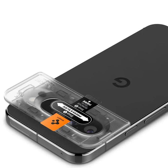 Spigen Optik.tR Ez Fit Tempered Glass Camera Screen Protector for Google Pixel 9 Pro (2-Pack) - Cell phone tempered