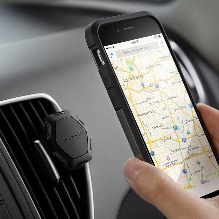 Spigen QS11 Magnetic Car Air Vent Phone Holder - Black - Cell phone cases and covers<<<HurtelXML