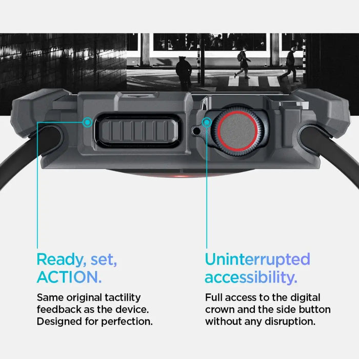 Spigen Rugged Armor Case for Apple Watch 10 46mm - Gray - Cell phone cases and covers<<<HurtelXML