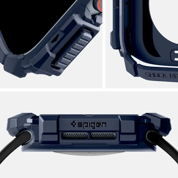 Spigen Rugged Armor Case for Apple Watch 10 46mm - Navy Blue - Cell phone cases and covers<<<HurtelXML