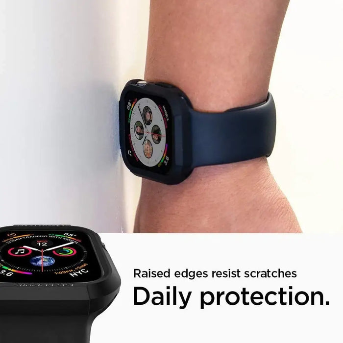 Spigen Rugged Armor Case for Apple Watch 4 / 5 / 6 / 7 / 8 / SE (44/45 mm) - Black - Cell phone cases