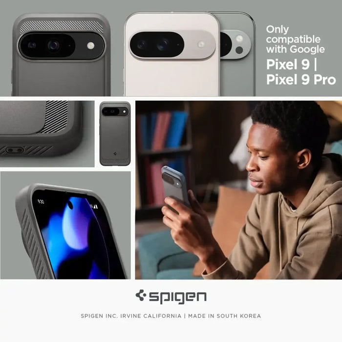 Spigen Rugged Armor Case for Google Pixel 9 / 9 Pro - Gray - Cell phone cases and covers<<<HurtelXML